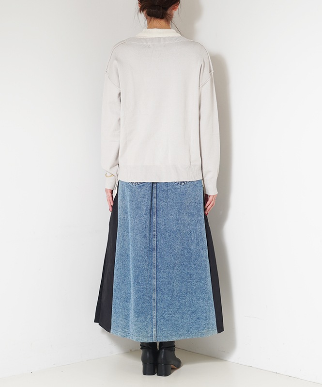 ネコジャガードニット