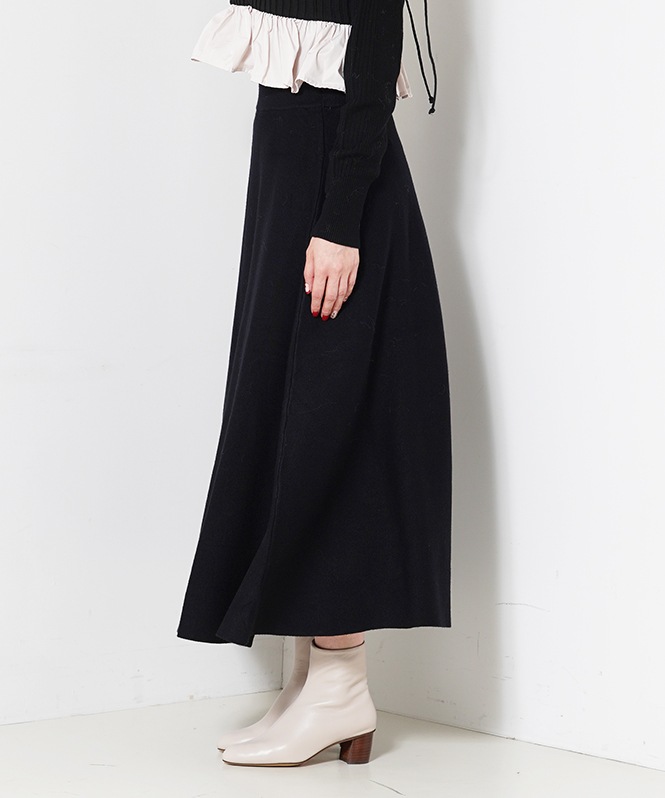 ミラノリブフレアスカート