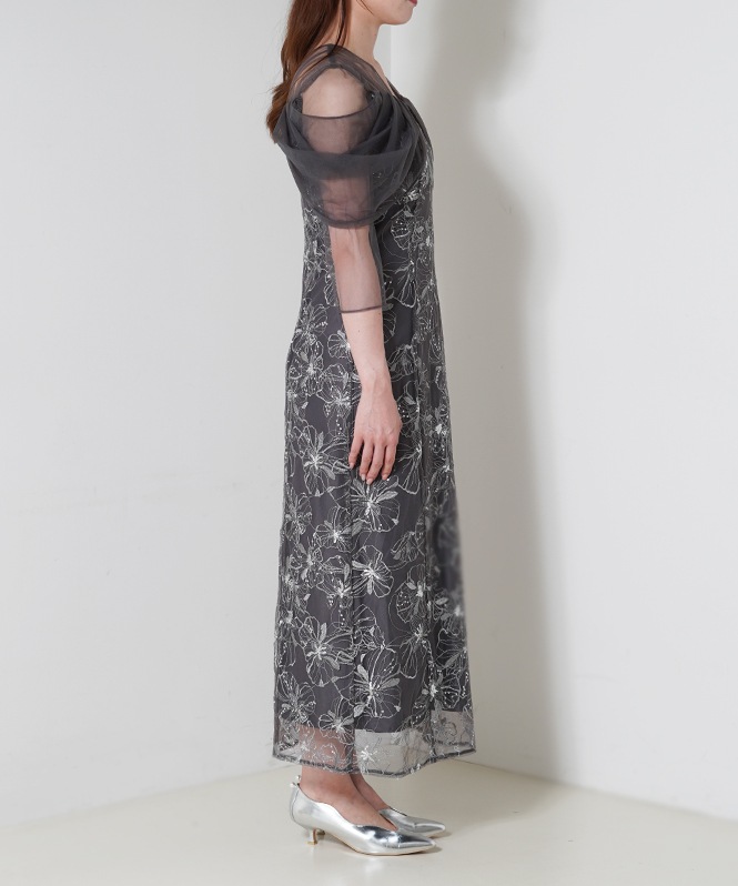 tulle drape spangle dress | DRESS,DRESS | ROOM903 online