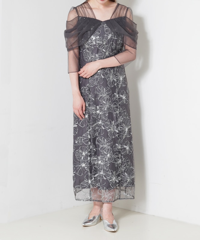 ANDRESD tulle drape spangle dress | DRESS,DRESS | ROOM903 online