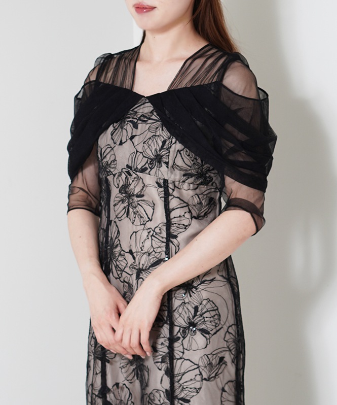 tulle drape spangle dress | DRESS,DRESS | ROOM903 online