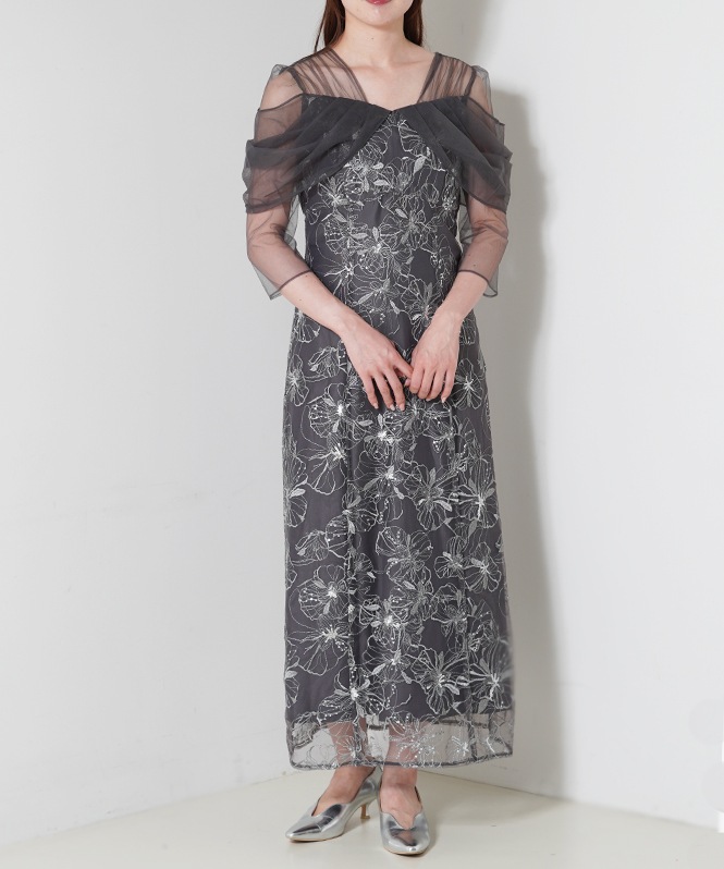 ANDRESD tulle drape spangle dress | DRESS,DRESS | ROOM903 online