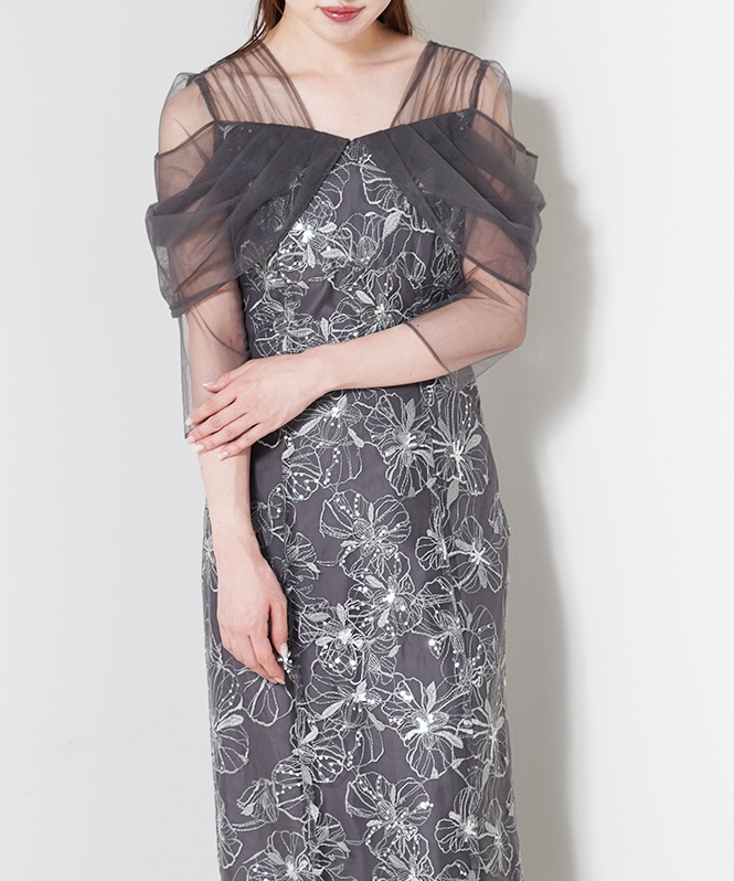 tulle drape spangle dress | DRESS,DRESS | ROOM903 online