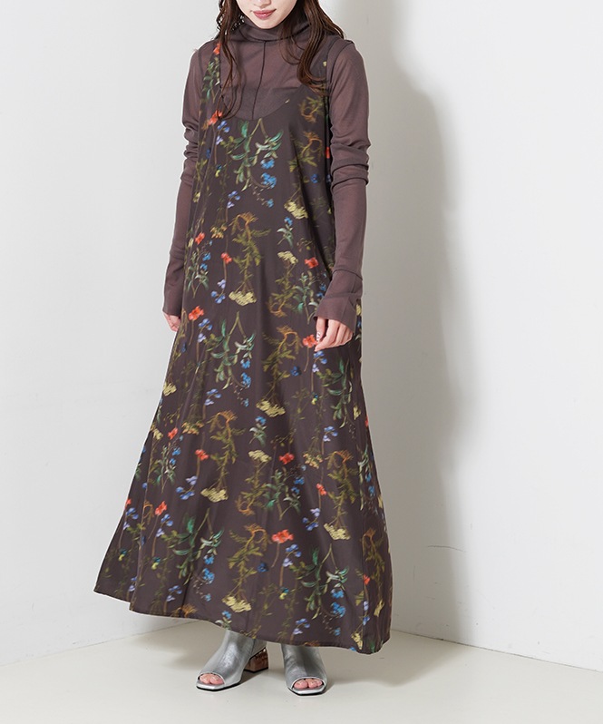 オリジナルフラワープリントワンピース