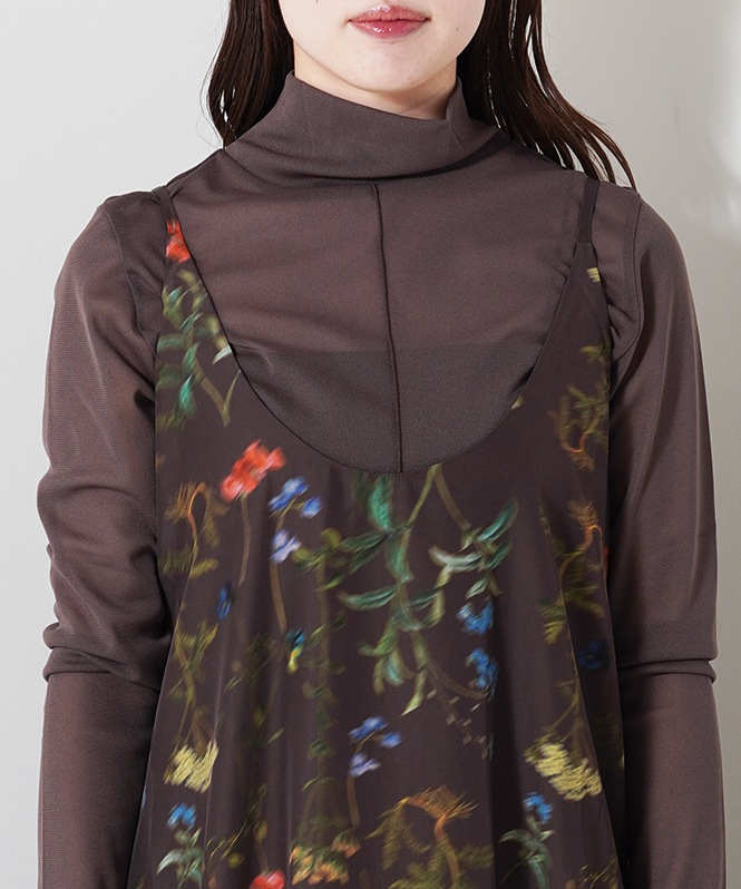 オリジナルフラワープリントワンピース