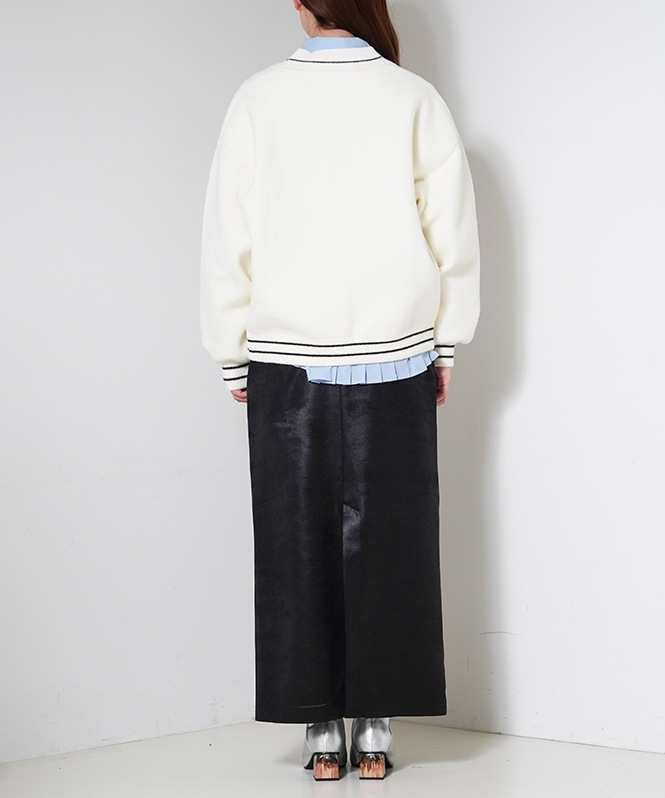 デニムポケットデザインオーバーカーディガン