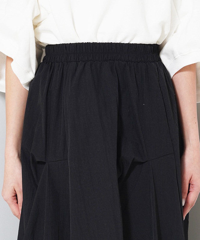 タックデザインチュールレイヤードスカート