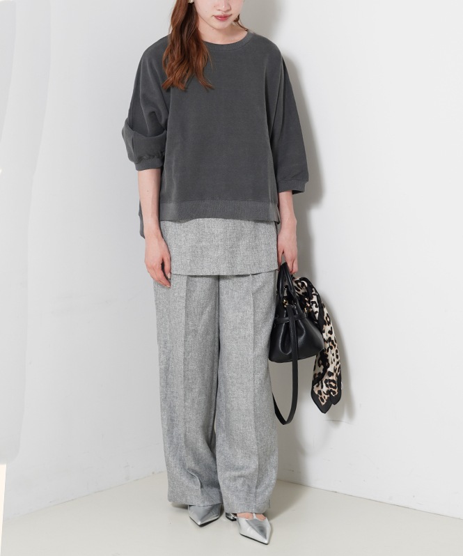 ピグメントドルマンスリーブプルオーバー