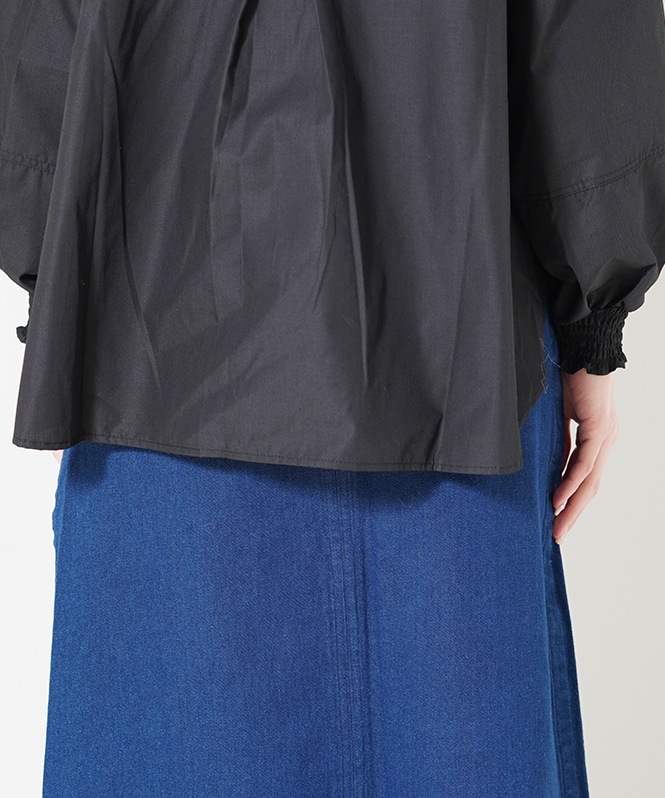 Knit×Fabirc Ribbon Tieブラウス