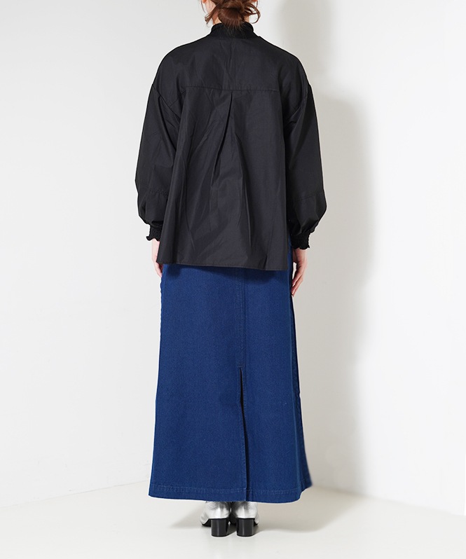 Knit×Fabirc Ribbon Tieブラウス