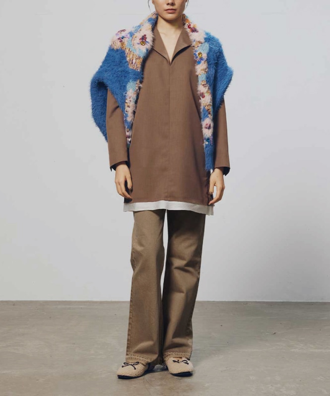 コエル 花柄ビジューシャギーカーディガン完売カーキ 花柄ビジューシャギーカーディガン | ALL ITEM | ROOM903 online