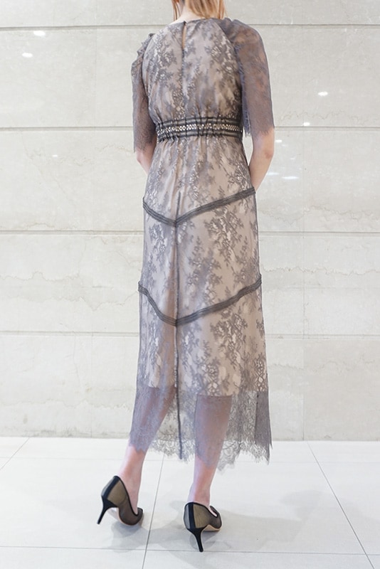ROOM903 ショルダーギャザーラッセルレースワンピース | DRESS