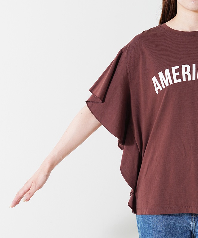 AMERICANA×MICA&DEAL frill tee