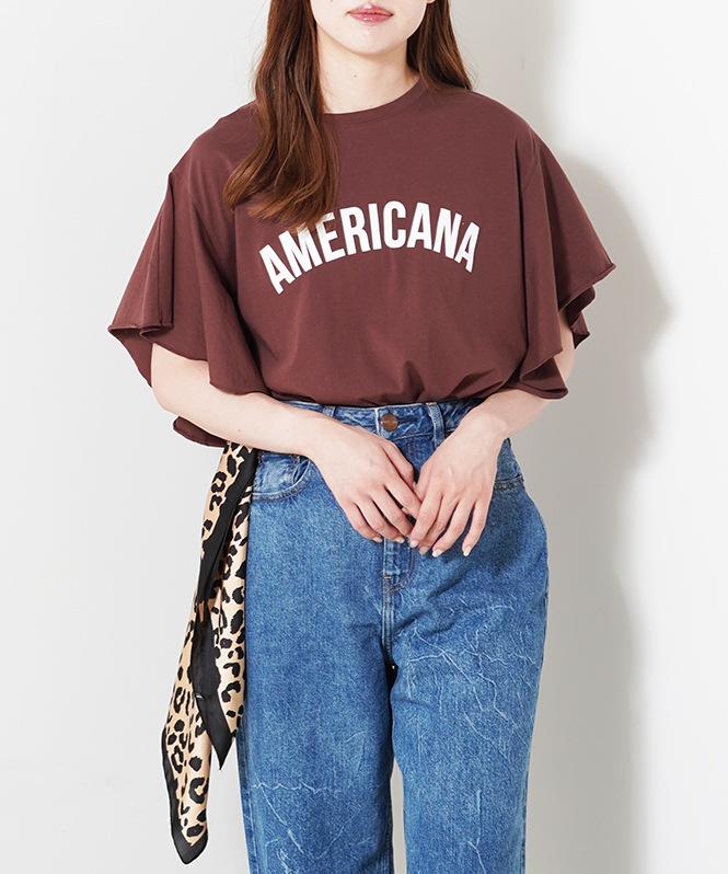 AMERICANA×MICA&DEAL frill tee