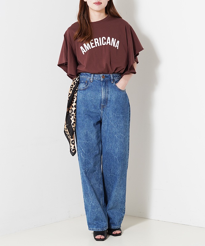 AMERICANA×MICA&DEAL frill tee