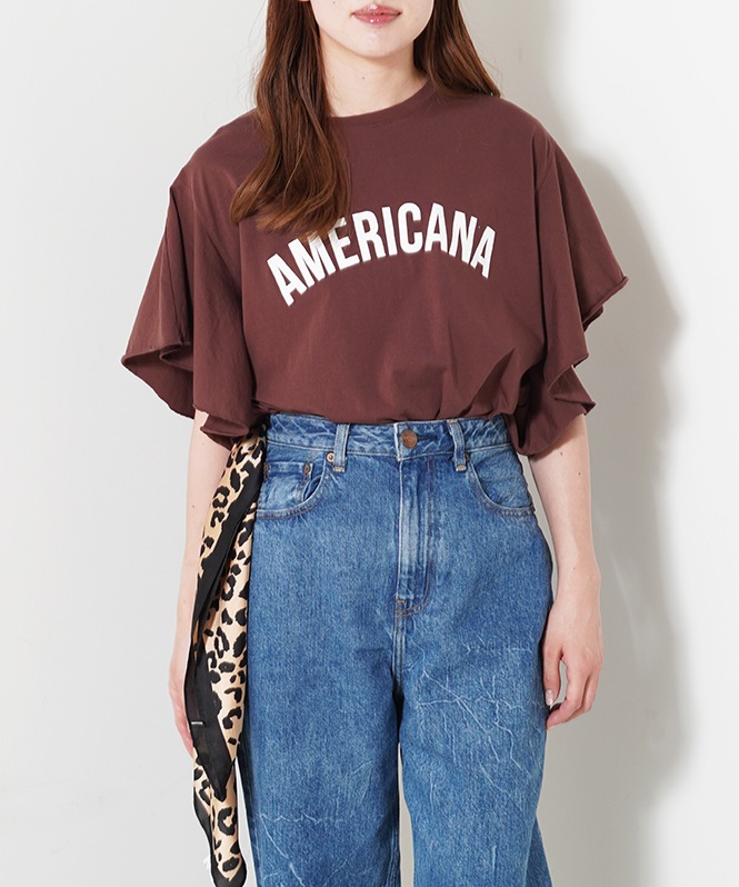 AMERICANA×MICA&DEAL frill tee