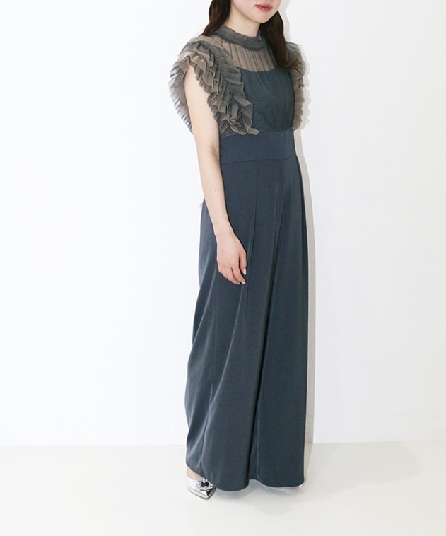 LE'RURE Frilled highwaist wide pants