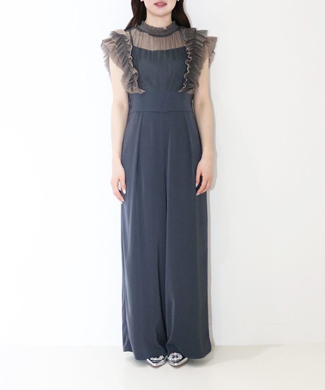 LE'RURE Frilled highwaist wide pants