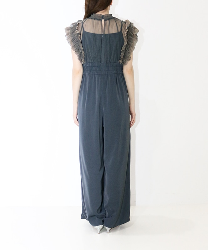 LE'RURE Frilled highwaist wide pants