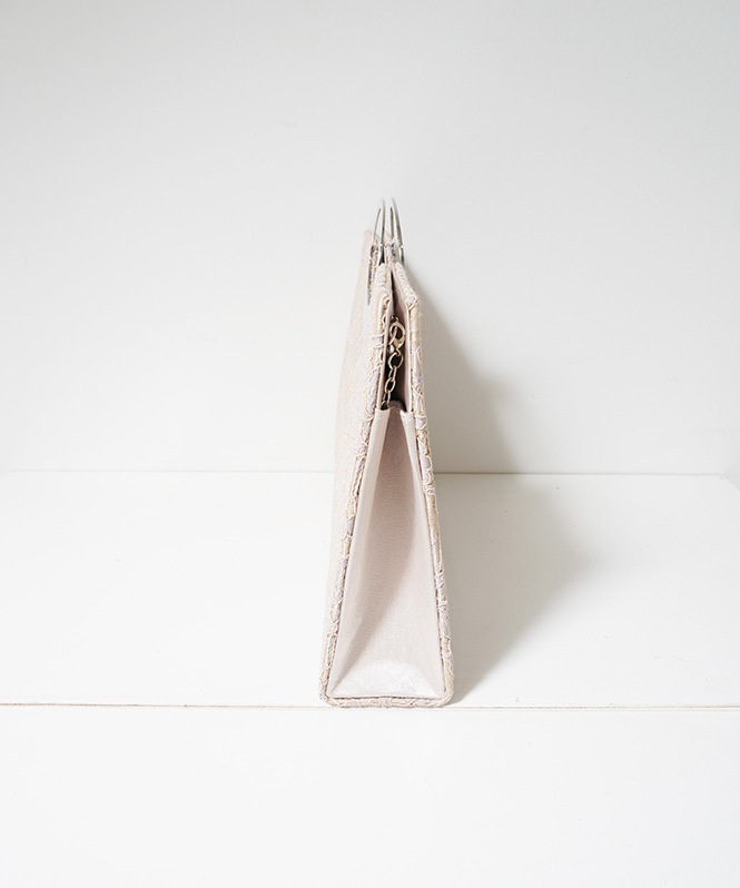 楕円ビジュー持ち手トートバッグ