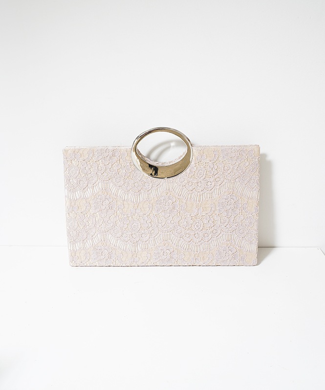 楕円ビジュー持ち手トートバッグ