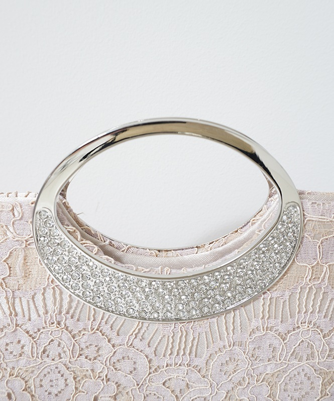 楕円ビジュー持ち手トートバッグ