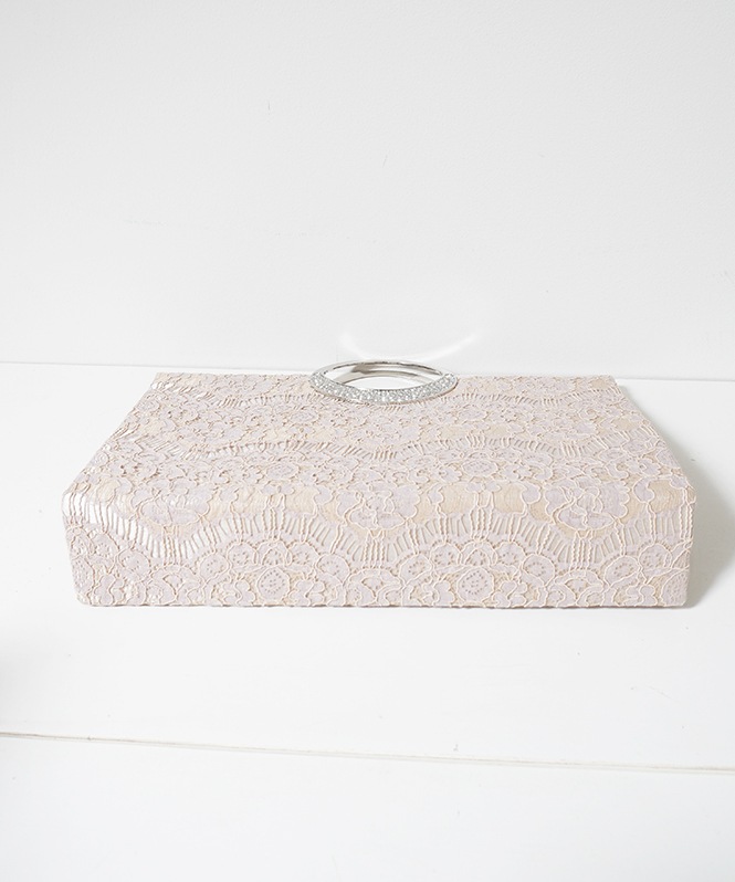 楕円ビジュー持ち手トートバッグ