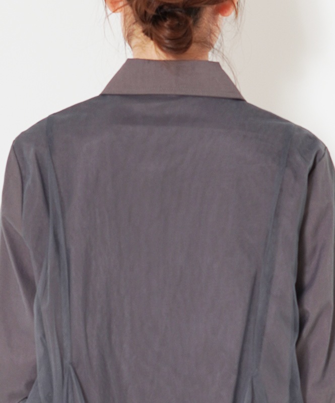 チュールレイヤードシャツ