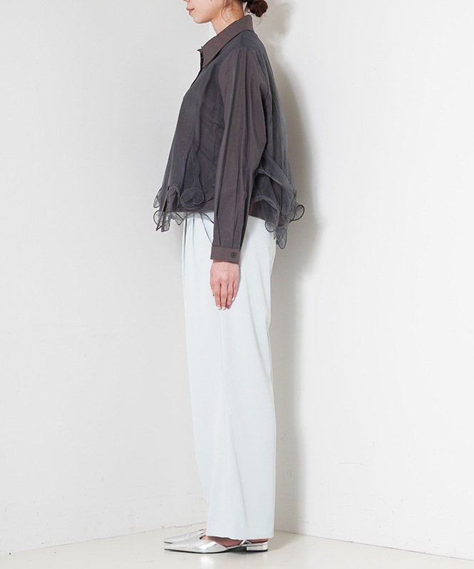 チュールレイヤードシャツ