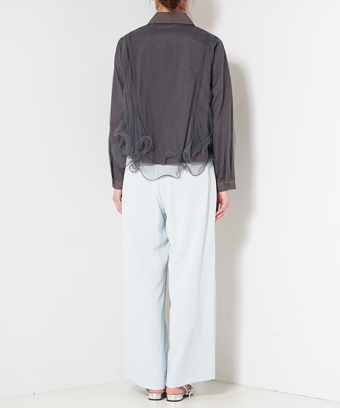 チュールレイヤードシャツ