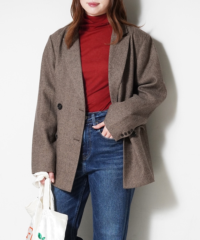 ヘリンボーンor無地 Wool Tailored JK | OUTER,コート | ROOM903 online