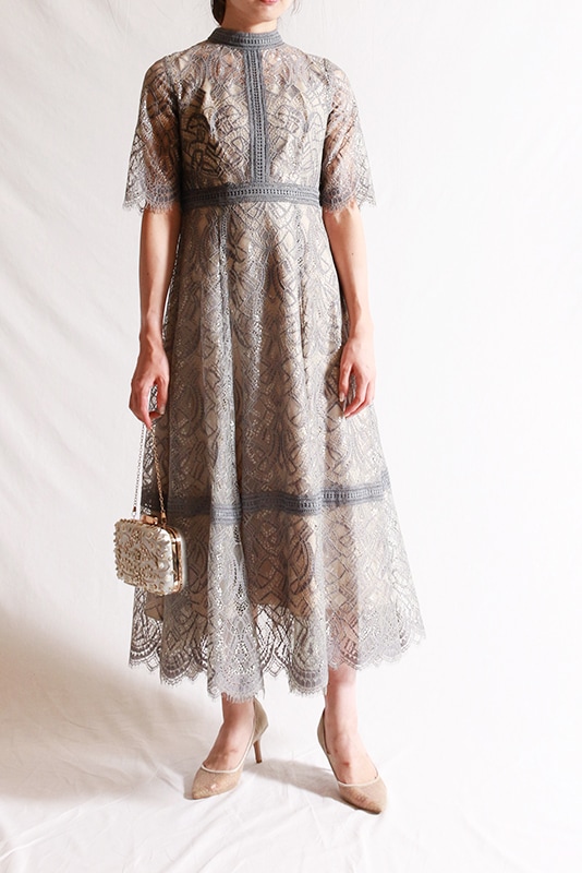 ROOM903 配色レース×ハシゴレースワンピース | DRESS,DRESS