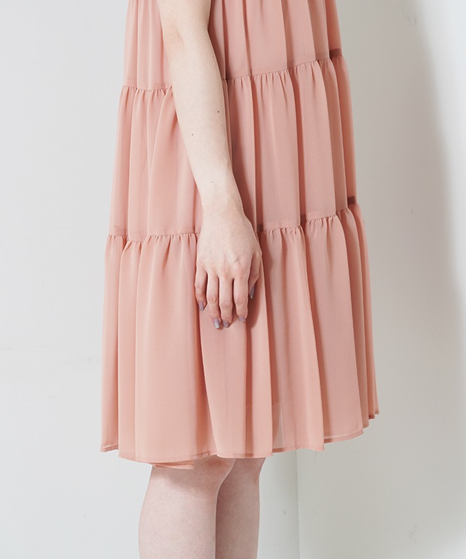シフォンティアードワンピース