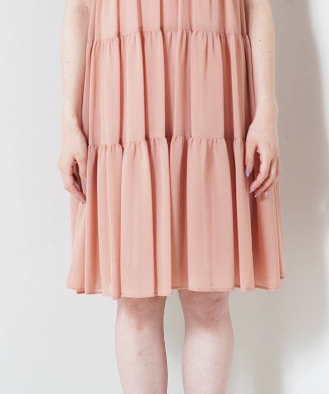 シフォンティアードワンピース