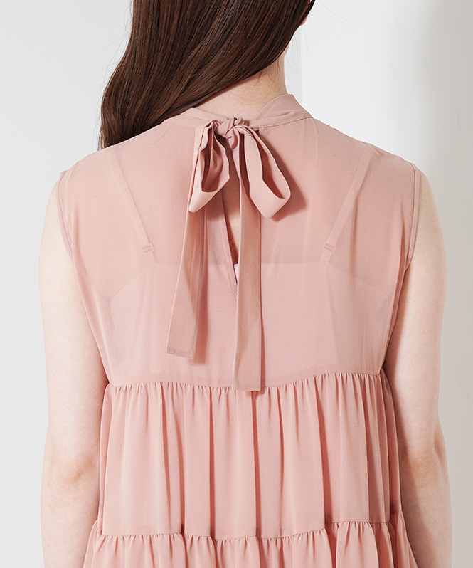 シフォンティアードワンピース