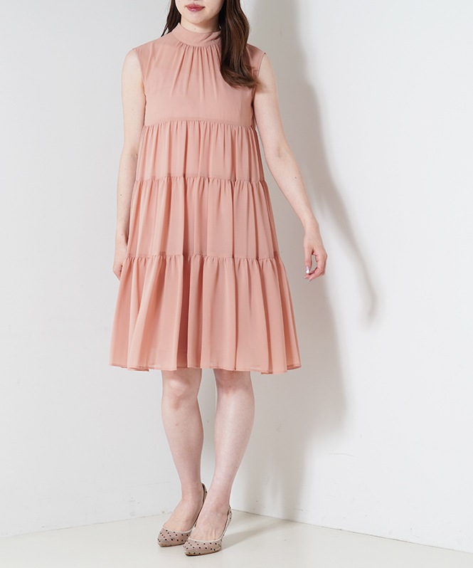 シフォンティアードワンピース