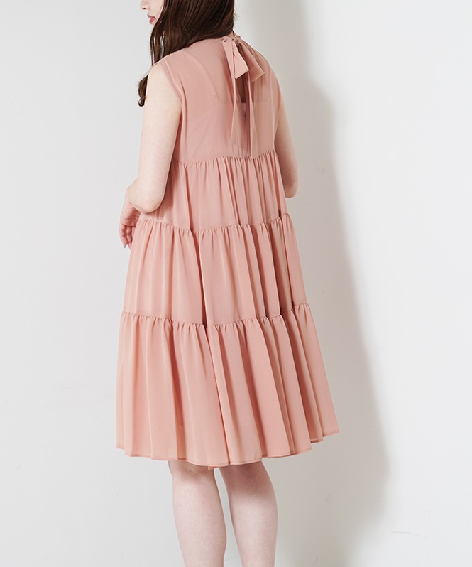 シフォンティアードワンピース