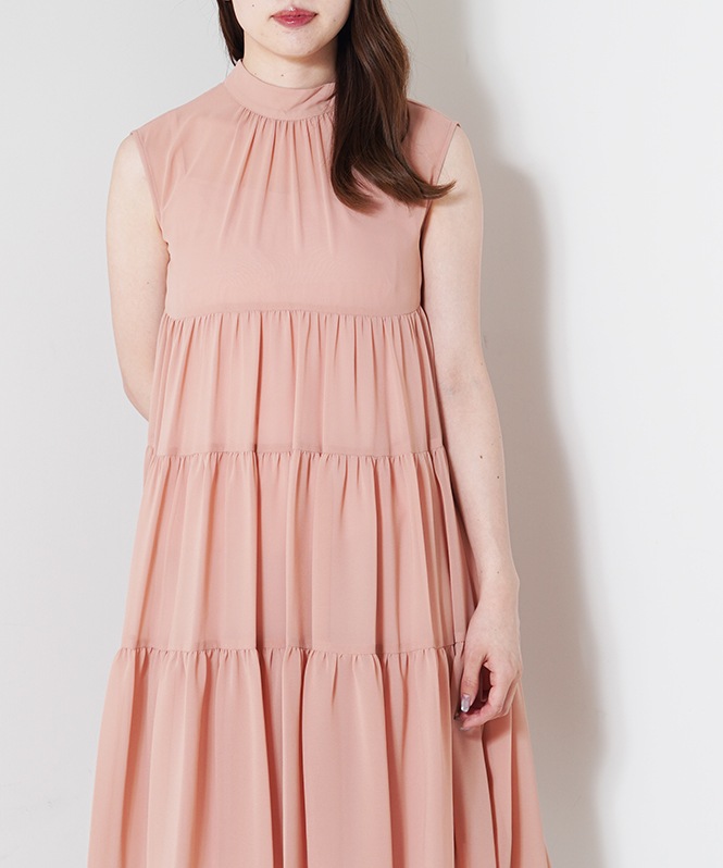 シフォンティアードワンピース