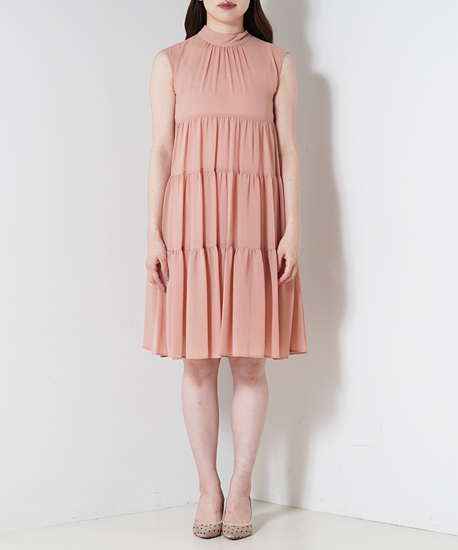 シフォンティアードワンピース