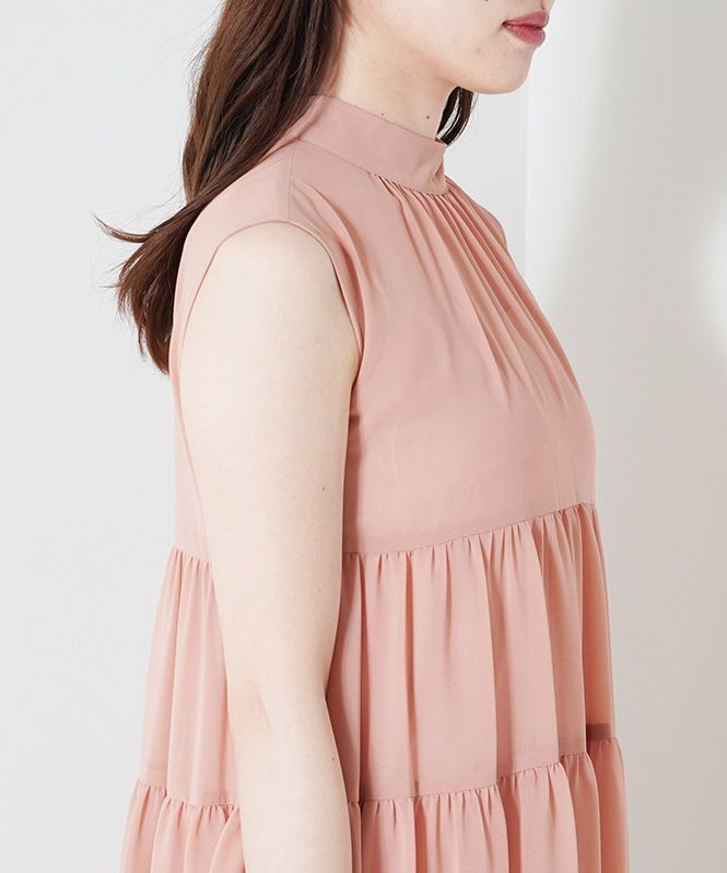 シフォンティアードワンピース