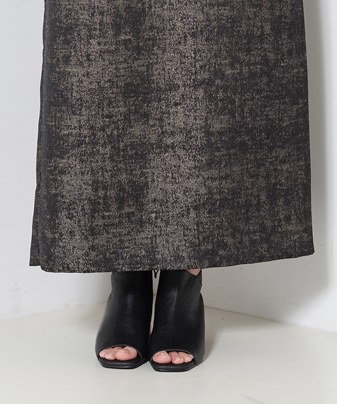 Layered look jacquard dress
