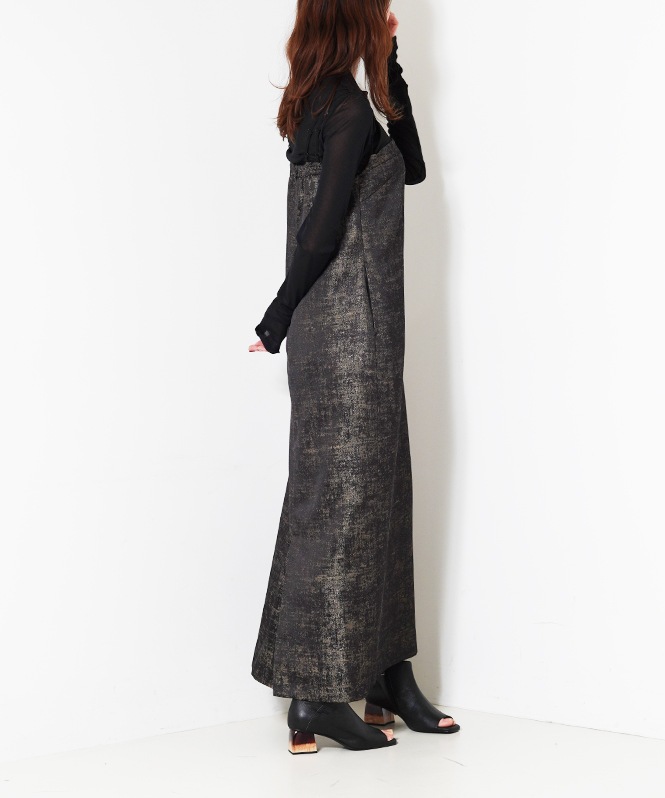 Layered look jacquard dress