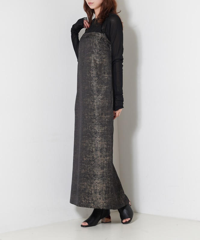 Layered look jacquard dress