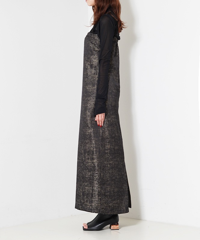 Layered look jacquard dress