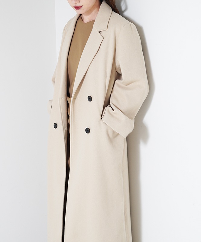 AMLILE♡ パールボタンチェスターコート BEIGE チェスターコート | BRAND一覧,AMLILE | ROOM903 online