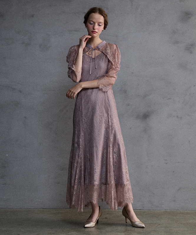 ★新品★ VALERIANE レースボレロワンピース　ブラウン　M VALERIANE レースボレロワンピース | DRESS,DRESS | ROOM903 online