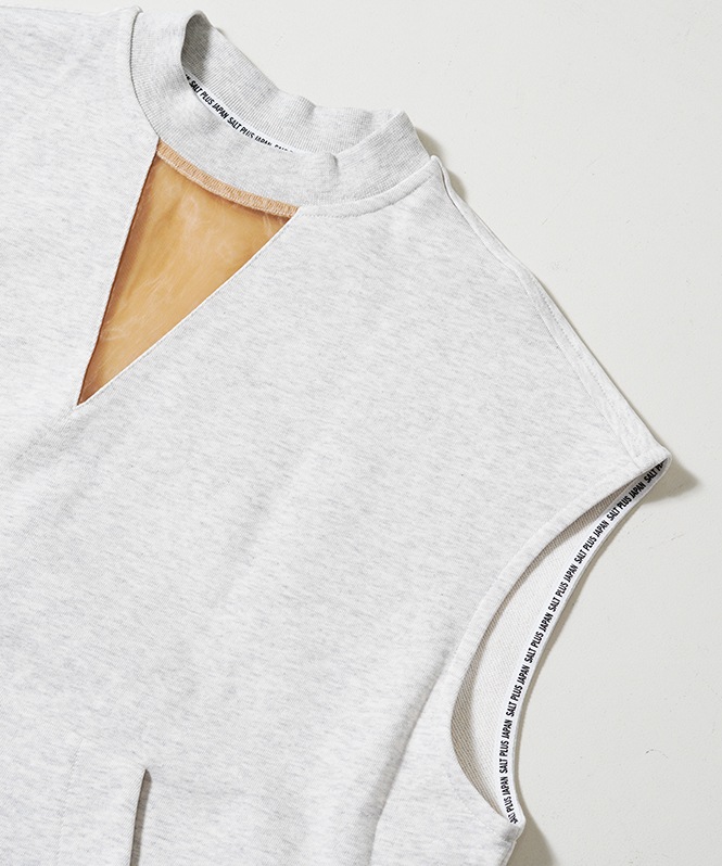 SALTPLUS JAPAN LUXURY JERSEY Lined V-Design TOP