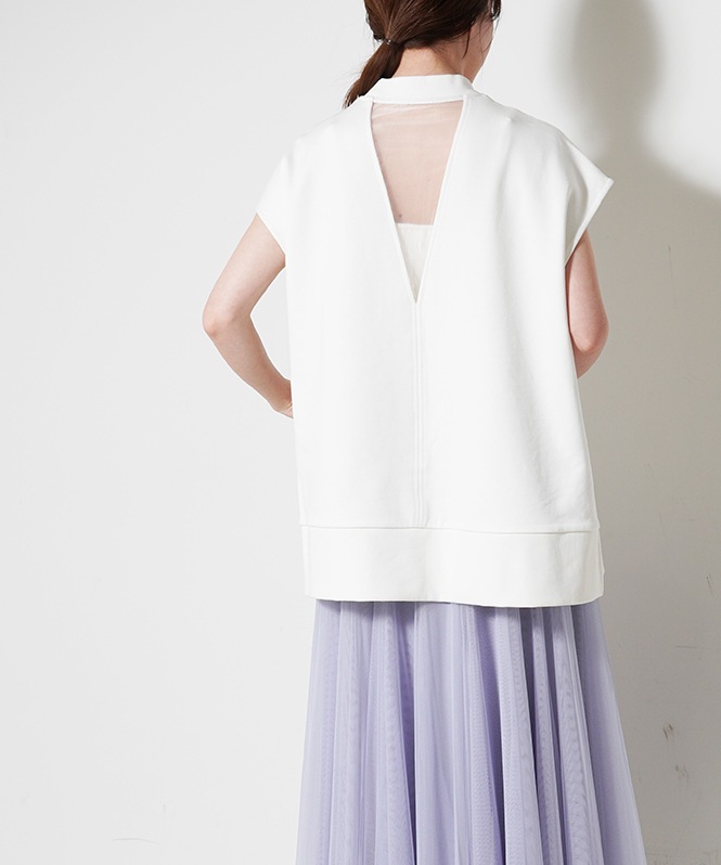 SALTPLUS JAPAN LUXURY JERSEY Lined V-Design TOP