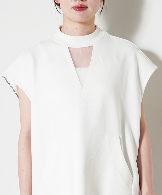 SALTPLUS JAPAN LUXURY JERSEY Lined V-Design TOP