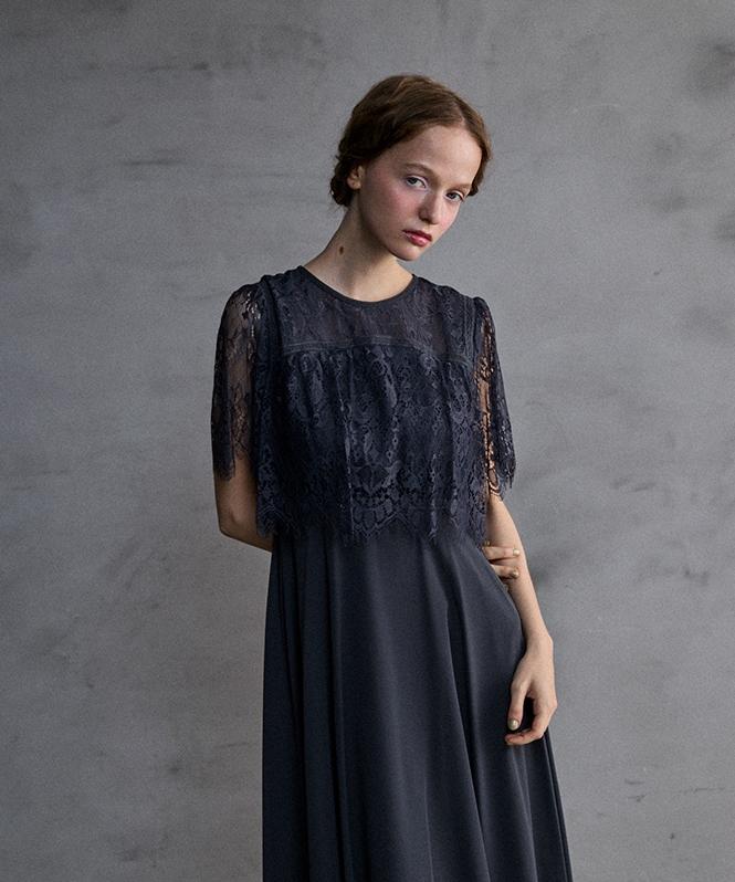 【美品】VALERIANE フレア袖チュールワンピースドレス　Lサイズ フレアスリーブフィッシュテールワンピース | DRESS,DRESS | ROOM903